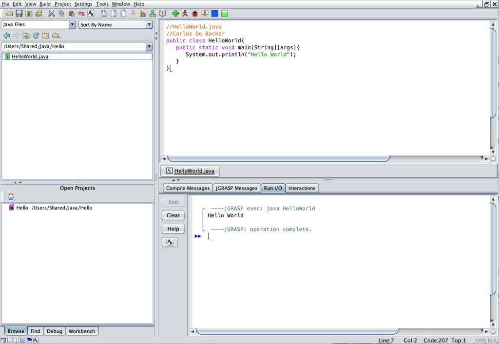jGRASP IDE